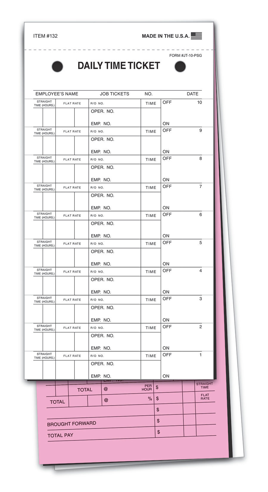 Daily Time Ticket (JT-10-PSG)