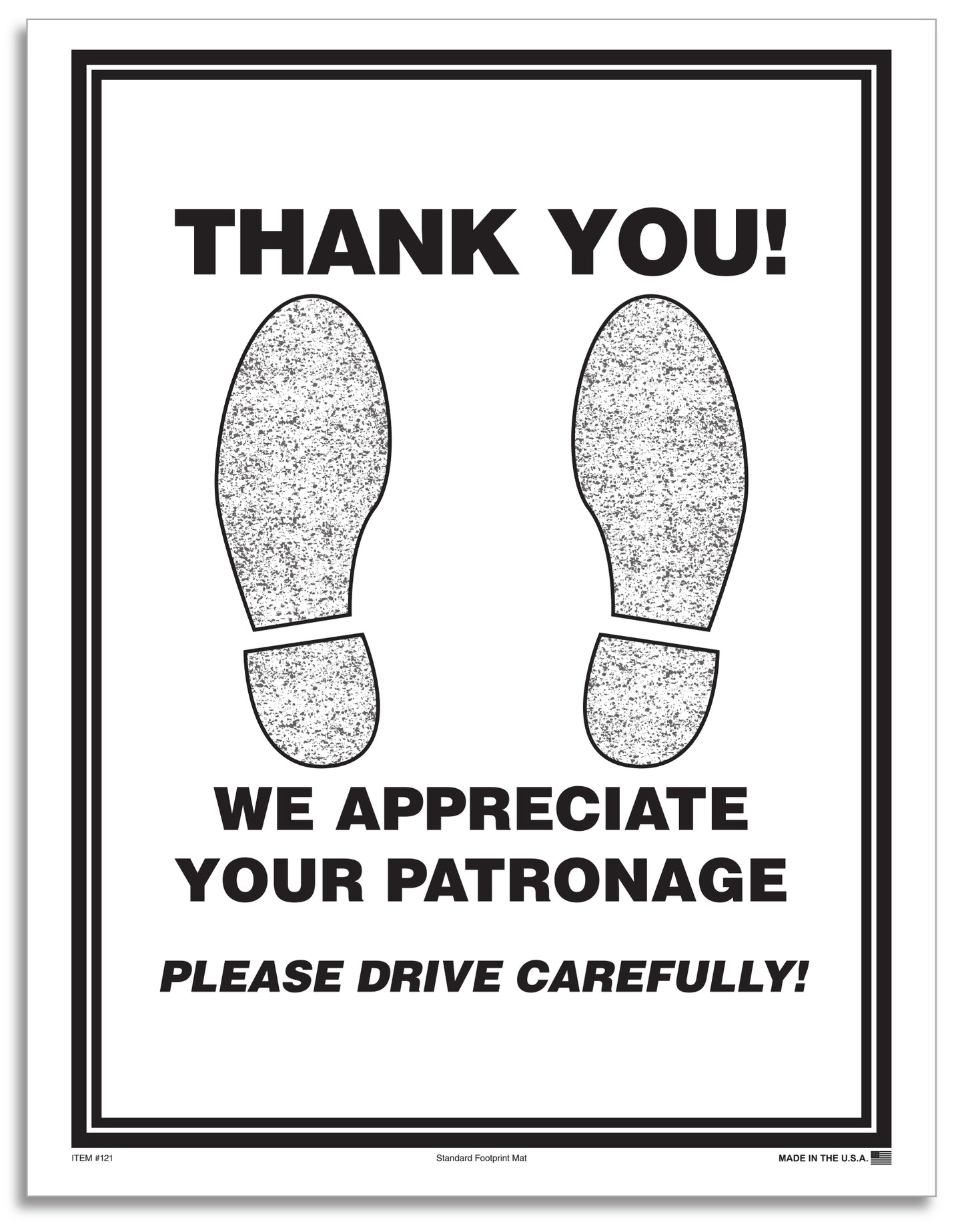 Footprint Paper Car Floor Mats (500 Per Box)