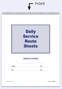 Spiral Bound Route Sheet (RS-547-SB)