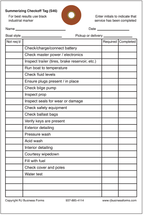 Chapter Check Off Summerized Checkoff Tag (S46) – RJ Business Forms