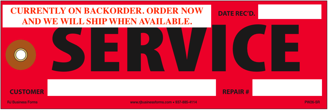Pre-wired Weatherproof Tags (PW26) – RJ Business Forms