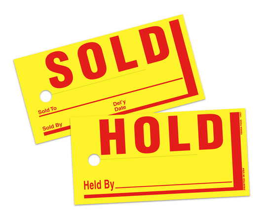 Sold/Hold Tags